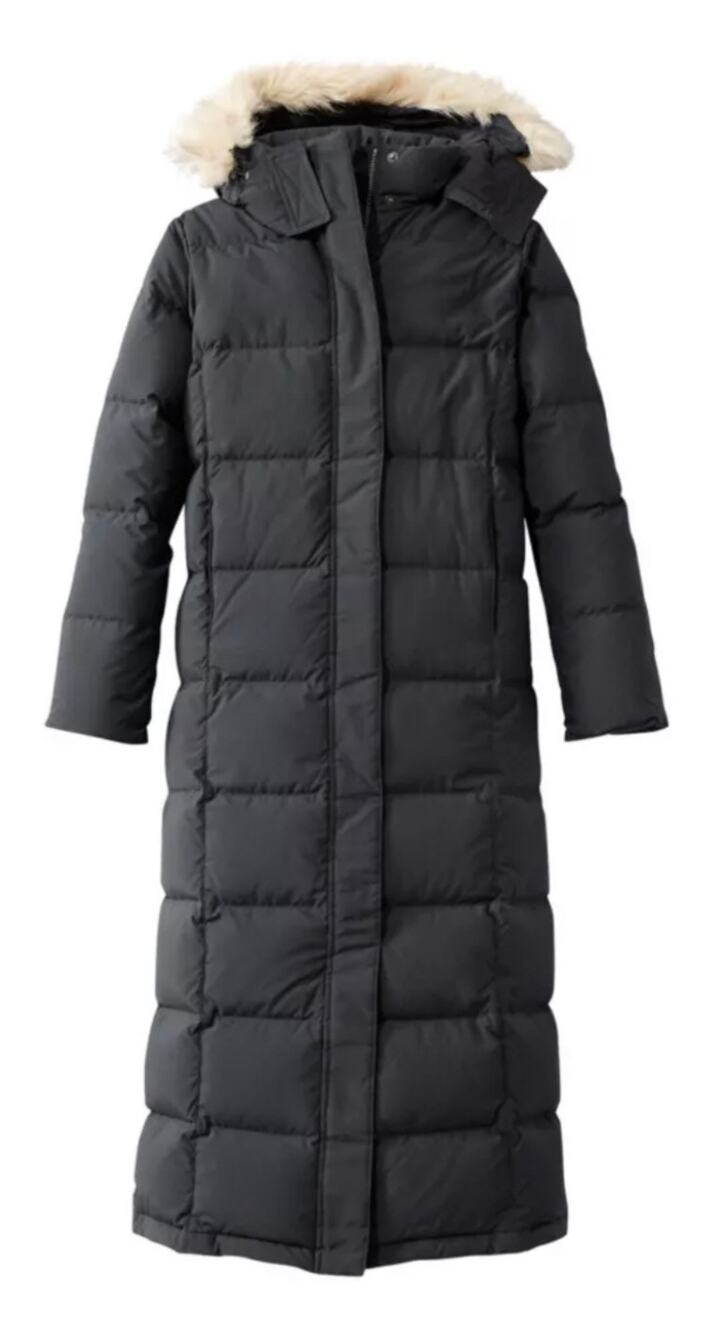 L.L. BEAN Sz Large Ultrawarm Long Length 50” 650 Down Puffer Hooded Parka Coat